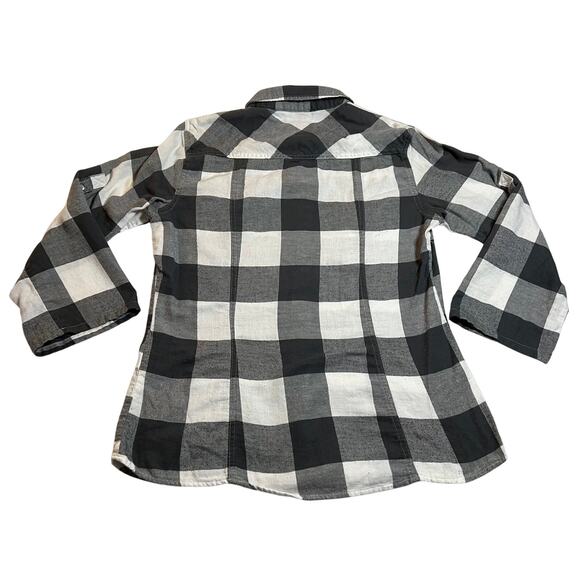 Nollie The Slim Fit Plaid Flannel Pearl Snap Button Up Shirt Size L Western - Picture 2 of 9